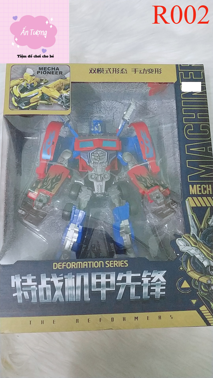 Đồ Chơi Rô Bốt Biến Hình Optimus Prime Bumblebee Biến Hình,Rô bốt Biến Hình Ô tô Transformer 2in1 cỡ vừa màu xanh