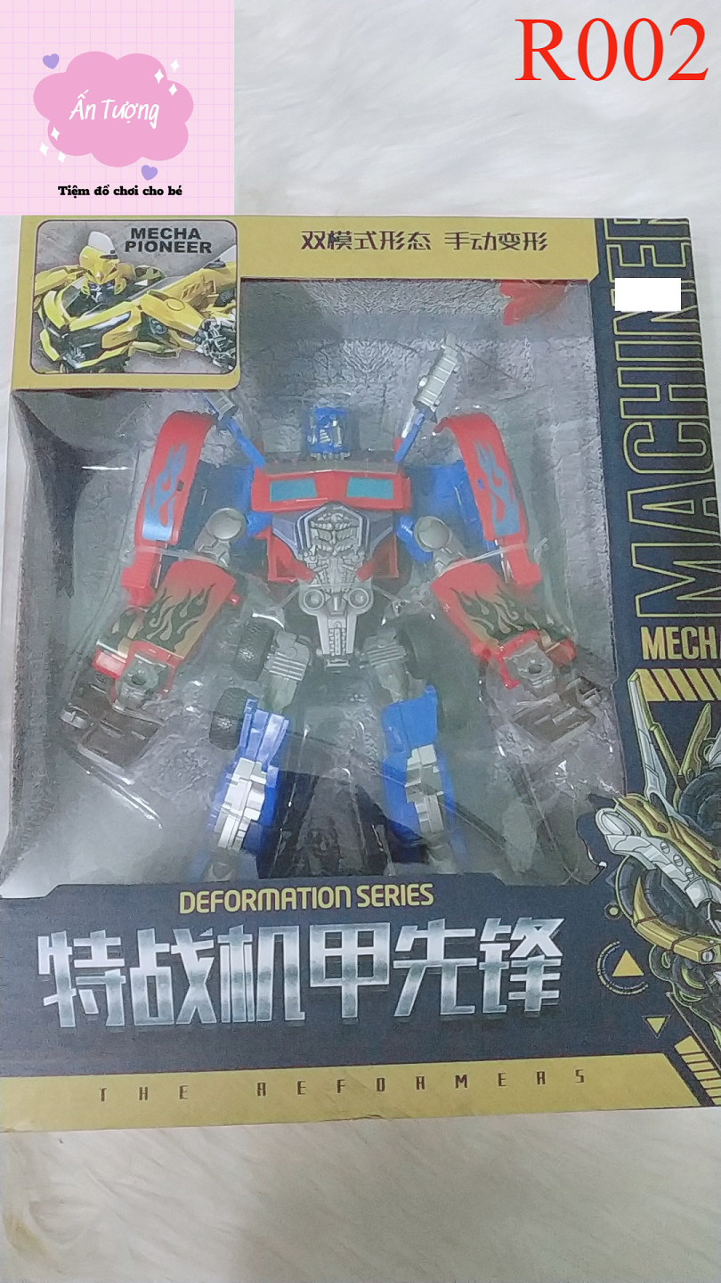 Đồ Chơi Rô Bốt Biến Hình Optimus Prime Bumblebee Biến Hình,￼Rô bốt Biến Hình Ô tô Transformer 2in1 cỡ vừa màu xanh