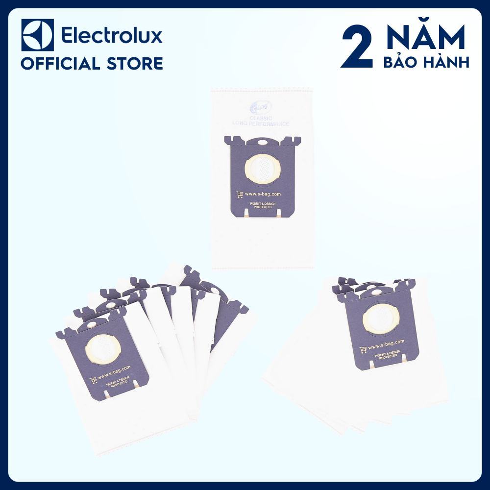 Túi chứa bụi Electrolux E201M, cho hiệu quả tối đa, Tương thích với sản phẩm: ZEQ6530 [Hàng chính hãng]