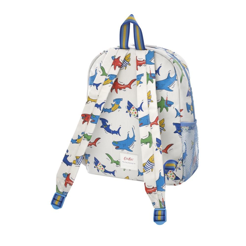 Cath Kidston - Balo trẻ em Large Backpack Summer Sharks - 1001693 - IVORY