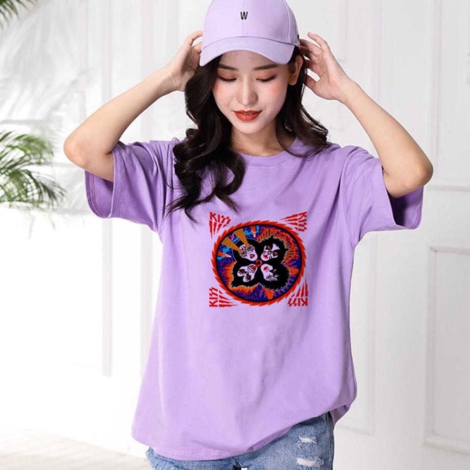 Áo Thun Tay Lỡ In Nhóm Nhạc KISS