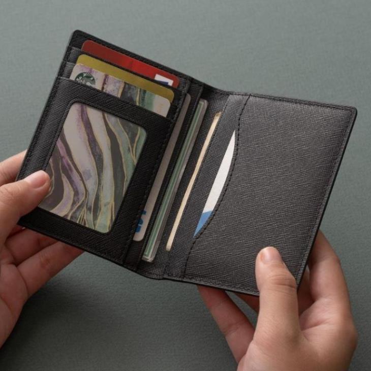 Ví mini nữ công sở, ví nam card da thật nhập khẩu thời trang hàn quốc Olux