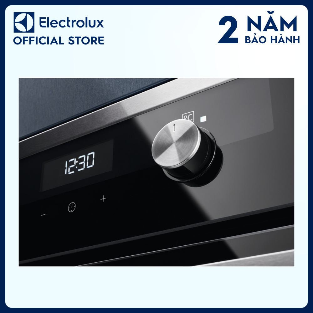 Lò nướng âm tủ Electrolux 60cm UltimateTaste 500 dung tích 71L KODEC75X, Công nghệ nướng hơi nước, Cửa kính 3 lớp cách nhiệt [Hàng chính hãng]