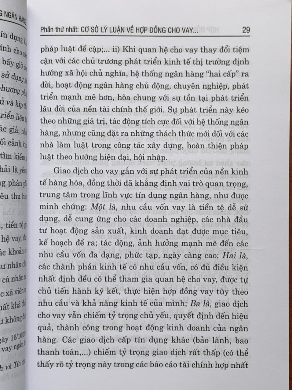 Hợp Đồng Cho Vay Trong Lĩnh Vực Tín Dụng Ngân Hàng - Lý Luận Và Thực Tiễn Áp Dụng