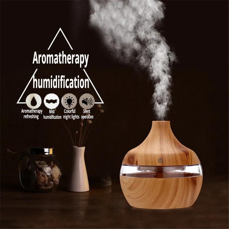 Điện Máy Tạo Độ Ẩm Không Khí Khuếch Tán Tinh Dầu Usb Sương Vân Gỗ Máy Phun Sương Tạo Độ Ẩm Và Hương Thơm Khuếch Tán Tinh Dầu Lộc Không Khí Tươi Hơn Cho Xe Ô Tô 7 Đèn Led ánh Sáng