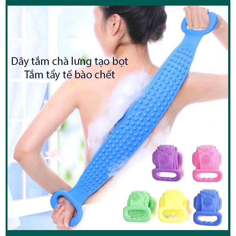 Dây Chà Lưng 2 Mặt Silicone - Dây Tắm Kì Lưng Hiệu Quả