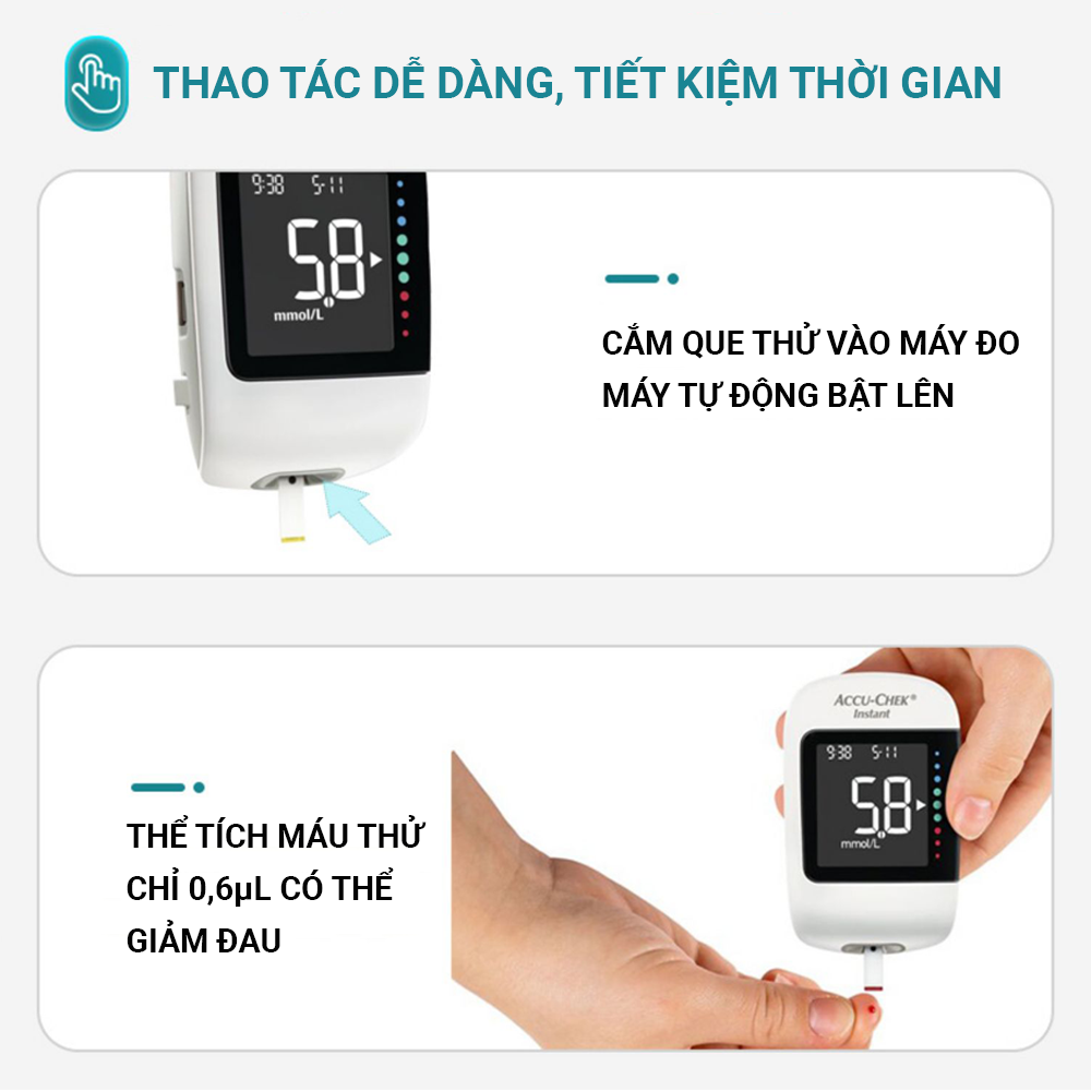 Hộp 50 Que Thử Đường Huyết ACCU-CHEK Instant