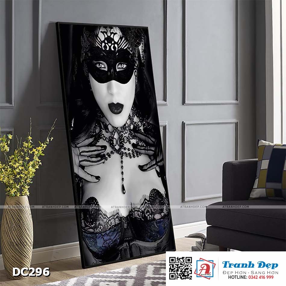 Tranh đơn canvas treo tường Decor Cô gái quyến rũ - DC296