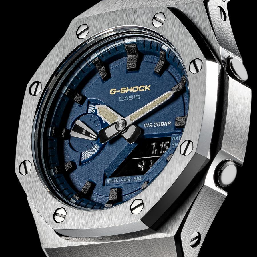 Đồng Hồ Nam Dây Nhựa Casio G-Shock GA-2110ET-2A AP Custom Silver x Blue Royal Oak