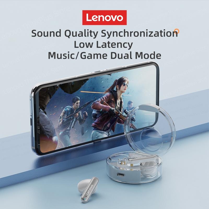 Tai nghe bluetooth Lenovo lp10 không dây với âm thanh kép bass giúp giảm tiếng ồn không thấm nước với micro 5.2-Hàng chính hãng