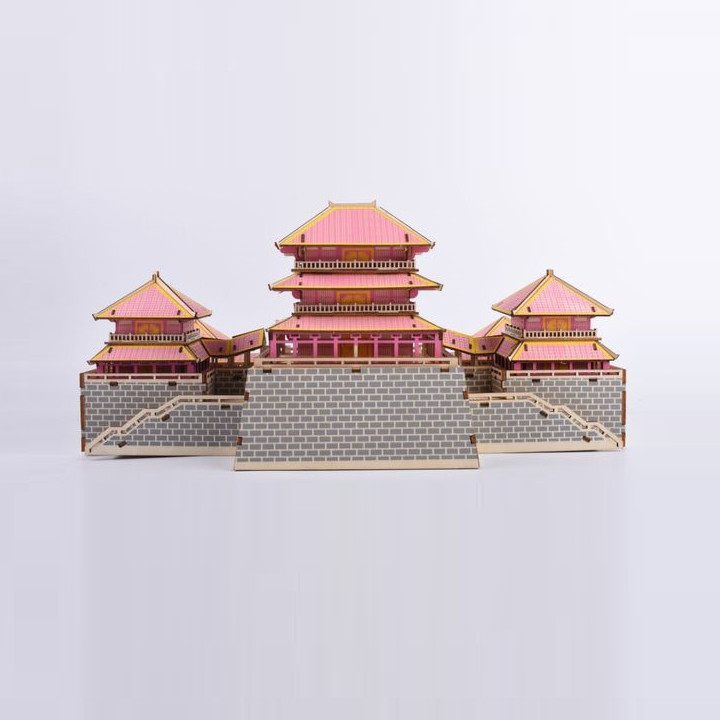 Đồ chơi lắp ráp gỗ 3D Mô hình Cung A Phòng Epang Palace - Tặng kèm Đèn LED trang trí