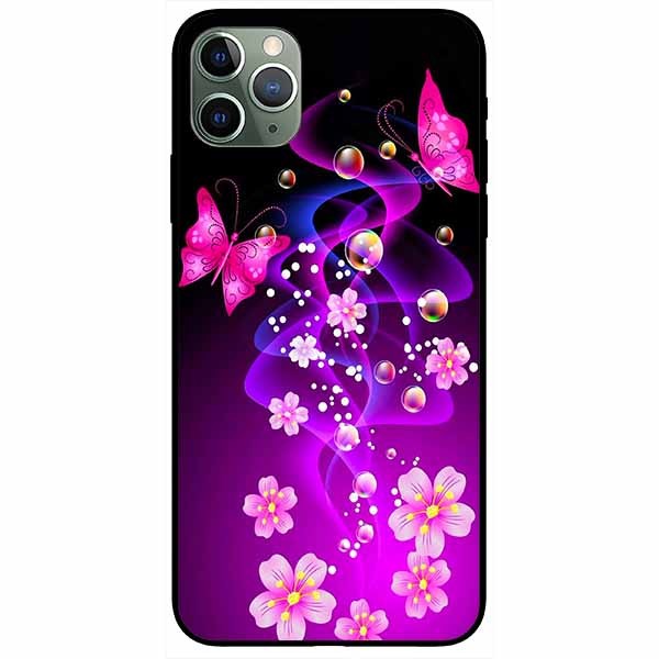 Ốp lưng dành cho Iphone 11 Pro mẫu Bướm Và Hoa Hồng