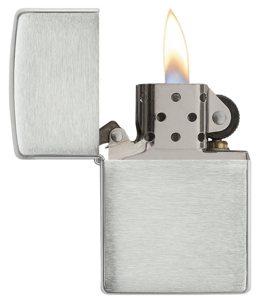 Bật Lửa Zippo Bạc Nguyên Khối Vân Nhám