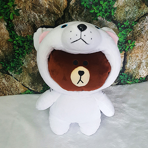 Gấu Brown Nhồi Bông Cosplay (28 Cm) (Tặng 1 Móc Khóa Dây Da Pu Đính Đá Lấp Lánh Màu Ngẫu Nhiên)