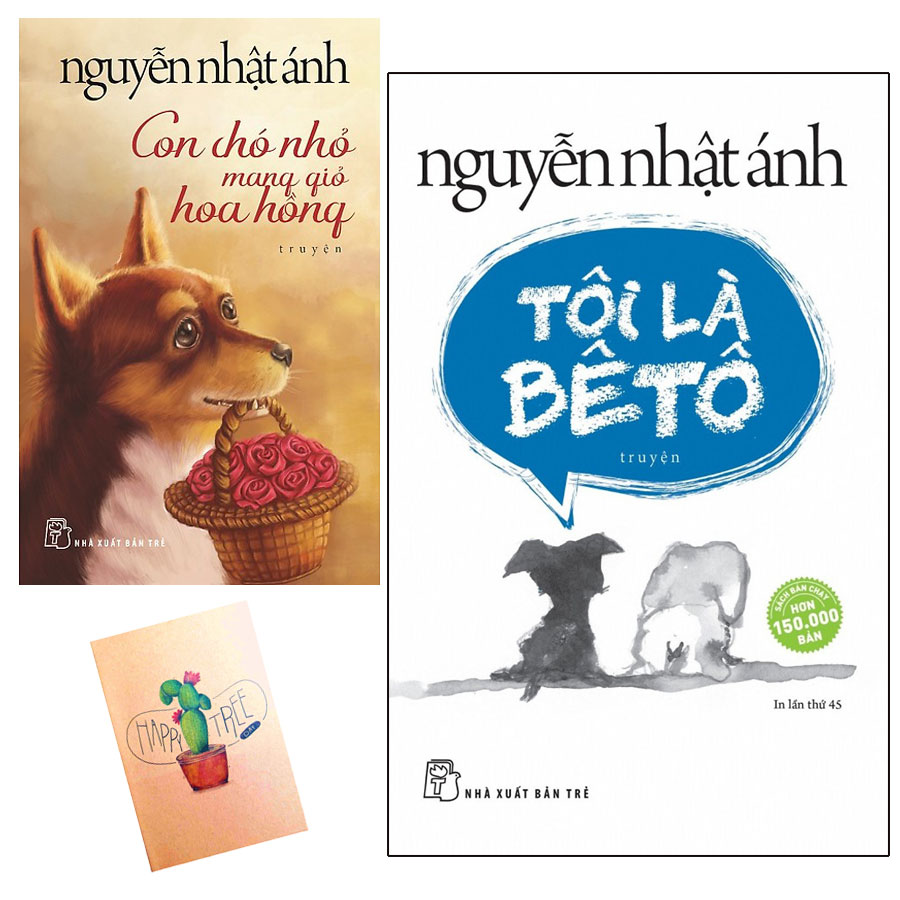 Combo Con Chó Nhỏ Mang Giỏ Hoa Hồng và Tôi Là Bêtô