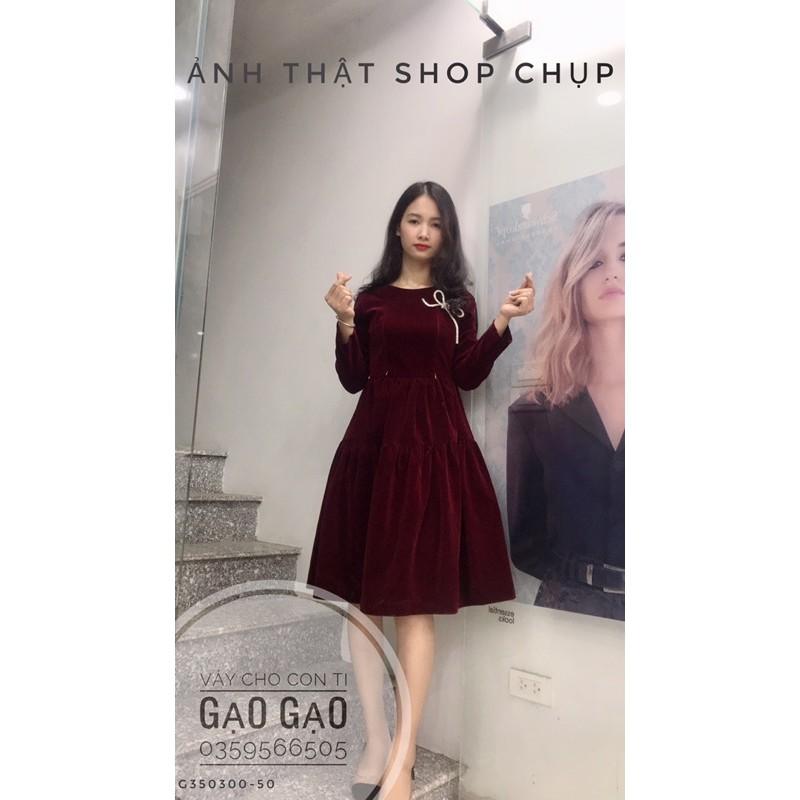 Váy nhung cho con bú️KÈM ẢNH THẬT