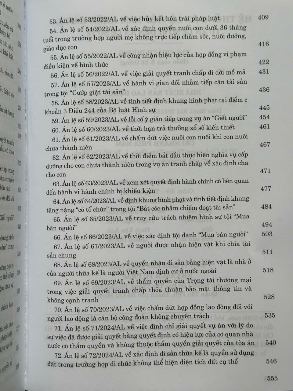 Sách Hệ Thống Án Lệ Việt Nam – Từ Án Lệ số 01 đến Án Lệ số 72 (V2481TP)