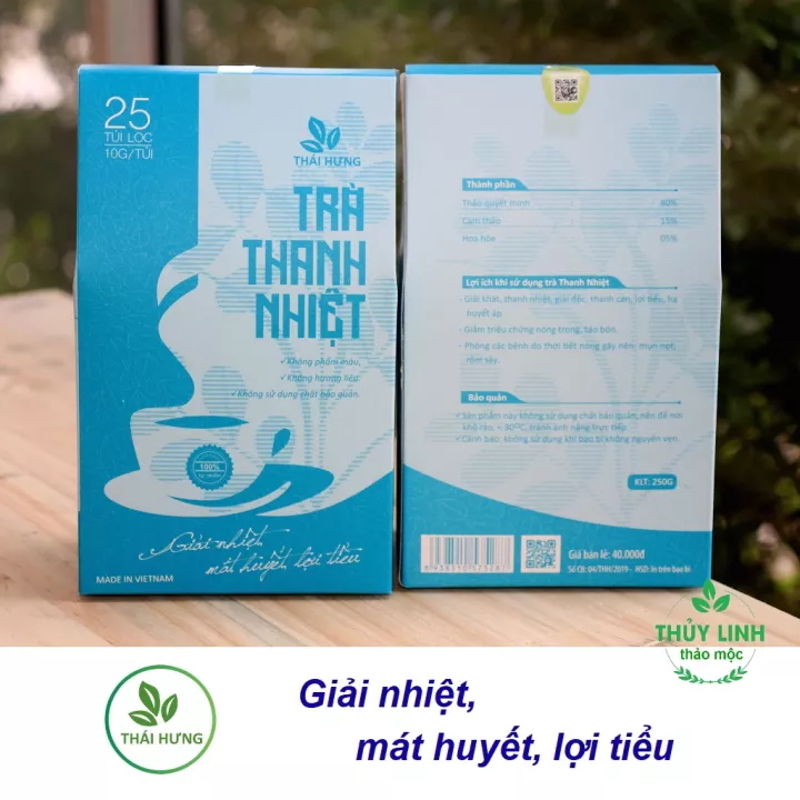 Trà Thanh Nhiệt Thái Bình Giải nhiệt, mát huyết, lợi tiểu - 25 túi lọc x 10g