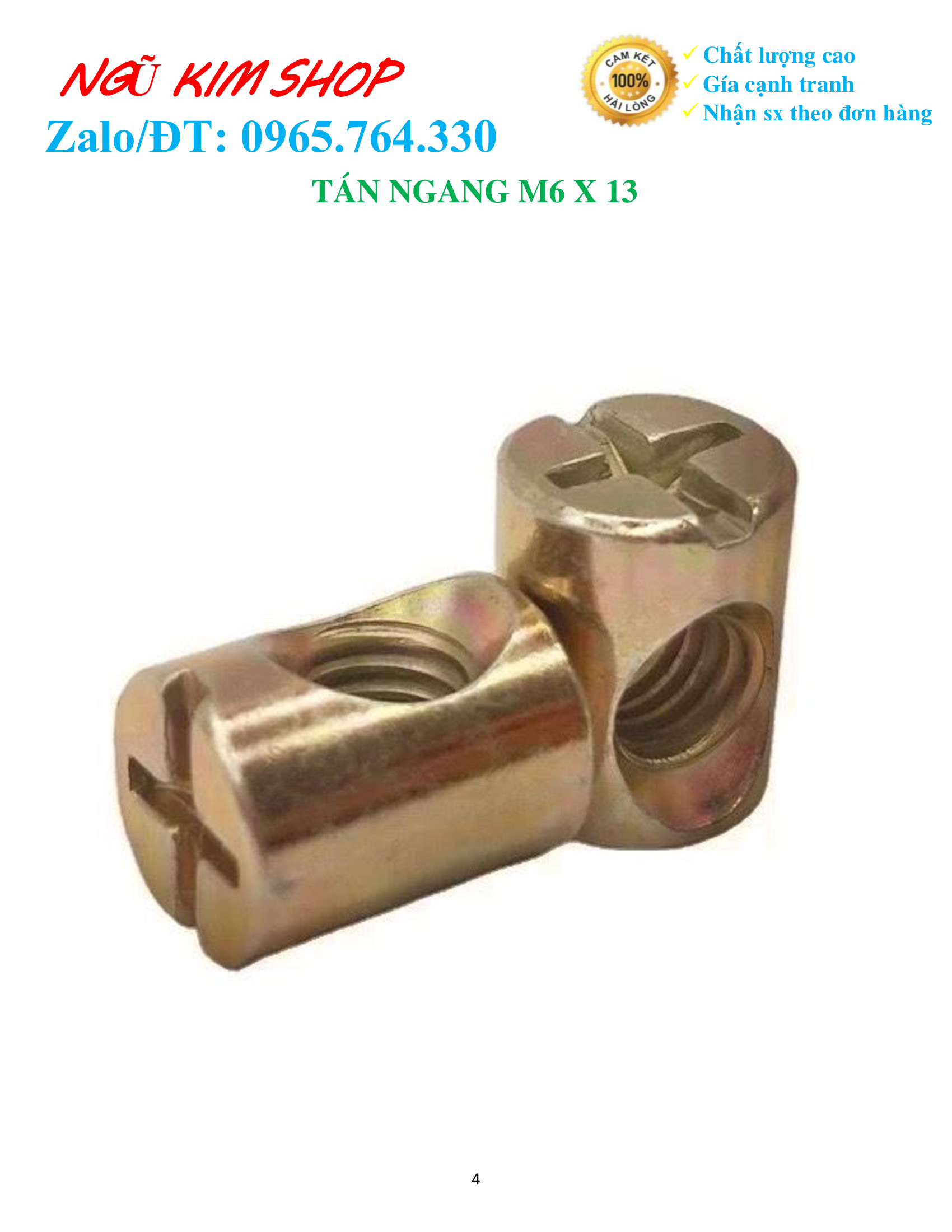TÁN NGANG M6 x 13