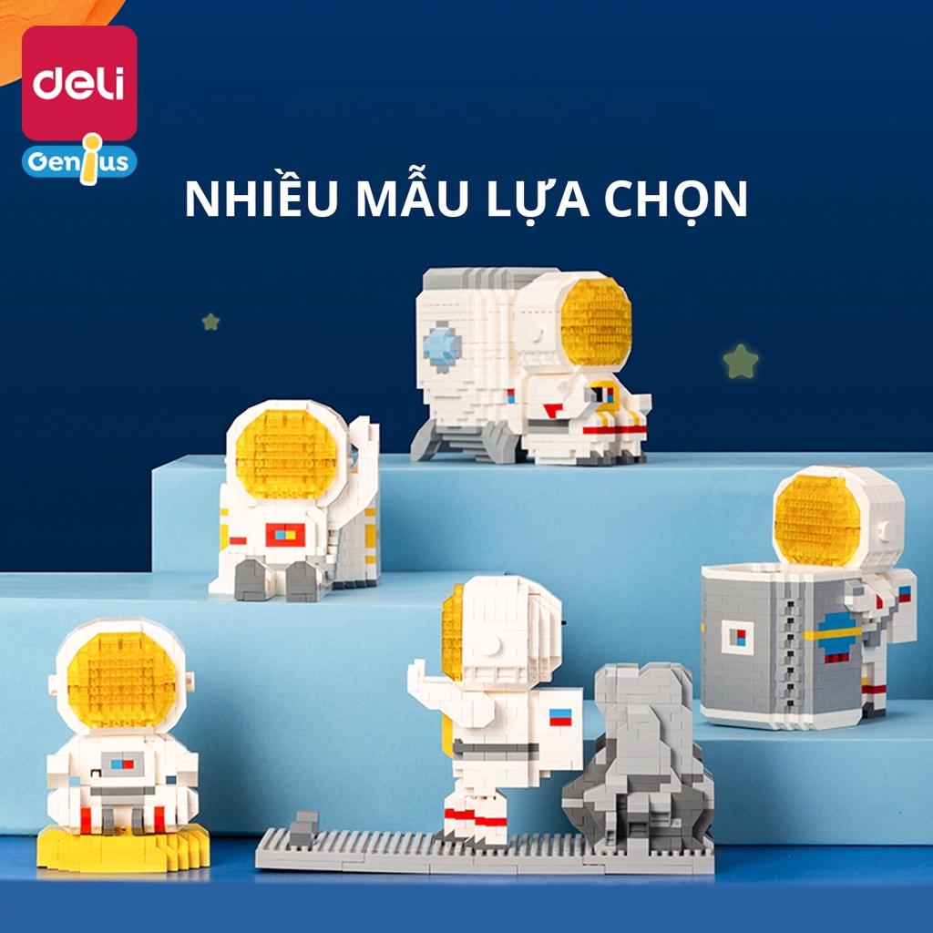 Bộ Đồ Chơi Lắp Ghép Xếp Hình Phi Hành Gia Có Đèn LED Deli - Đa Năng Làm Ống Cắm Bút Chân Đỡ Bút - Đồ Chơi Trí Tuệ Phát Triển Tư Duy, Trang Trí Góc Học Tập - 74602