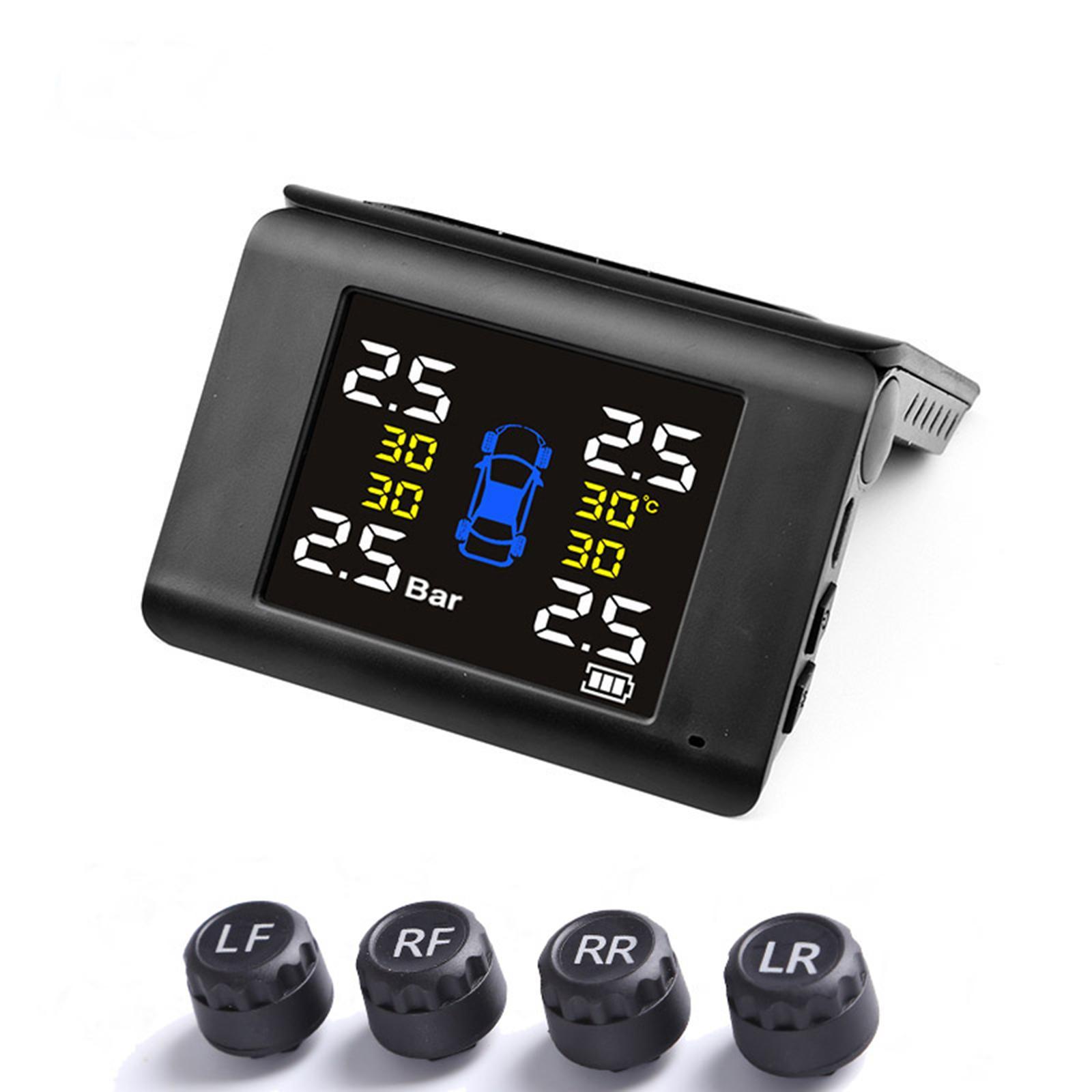 Car Tire Pressure Monitoring System with 4 Sensors Digital Fits for Truck