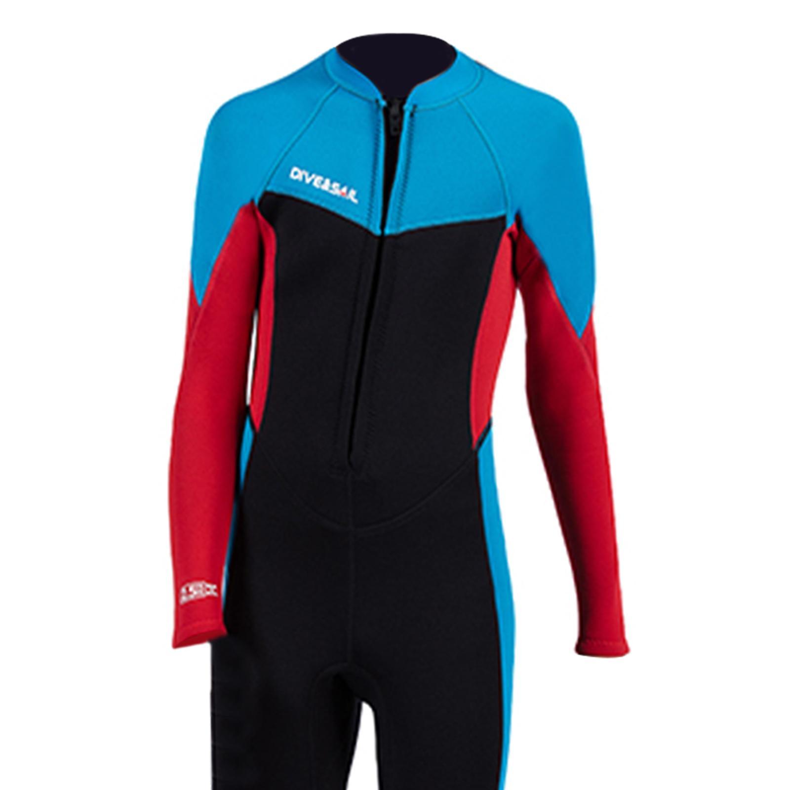 Kids Wetsuit Thermal Fullsuit 2.5mm Neoprene  Swim Suit Diving Swimsuit
