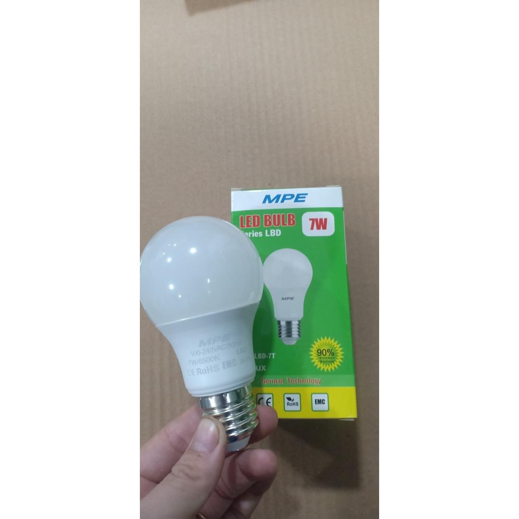 Bóng đèn Led Bulb 7w, tròn- Thương Hiệu MPE