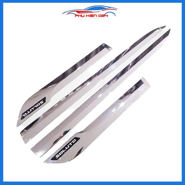 Bộ ốp nẹp sườn Soluto 2019-2020-2021-2022 mạ crom trang trí làm đẹp xe