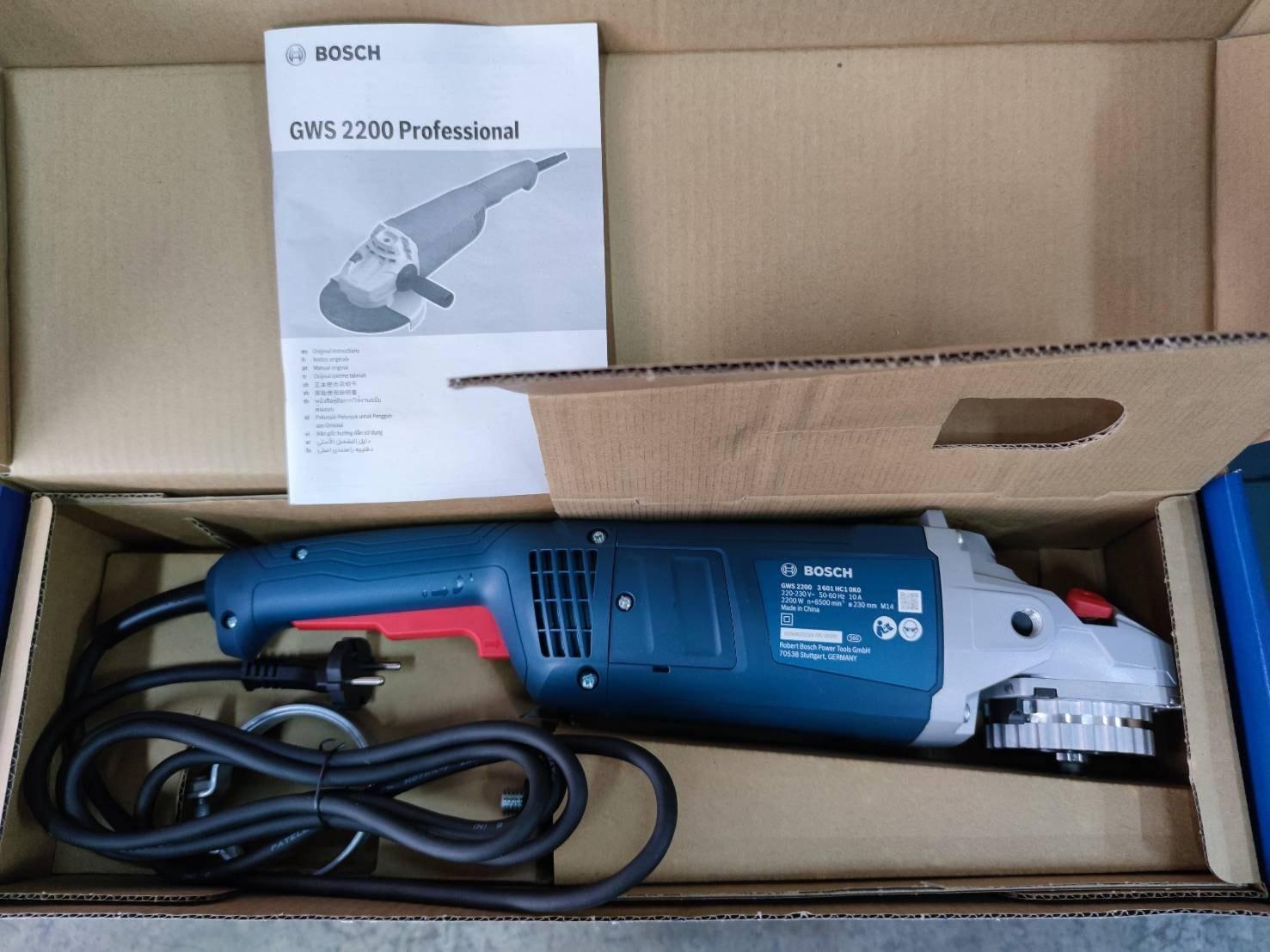 MÁY MÀI GÓC 2200W 230MM BOSCH GWS 2200-230 - HÀNG CHÍNH HÃNG