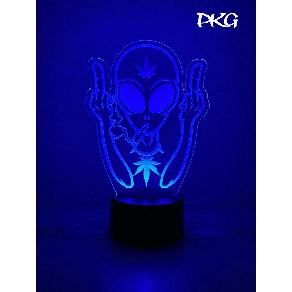 Đèn Ngủ Led 3D Hình Biểu Tượng Lá Gai Quà Tặng Trang Trí cảm ứng có Điều khiển từ xa nháy sáng 16 màu