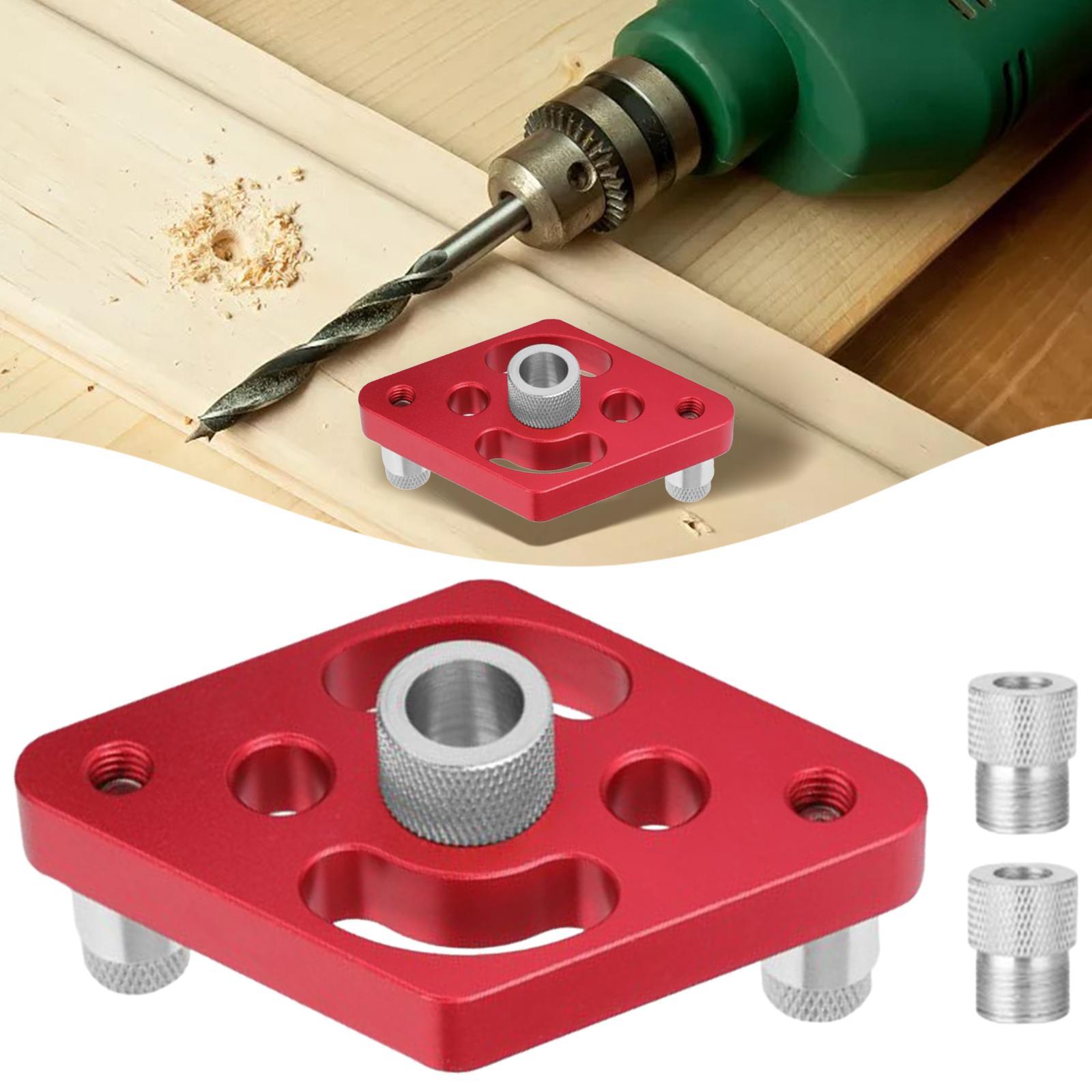 3-in-1 Vertical Pocket Hole Jig Woodworking Drilling Locator Dowel Jig Kit Drill Guide Tool
