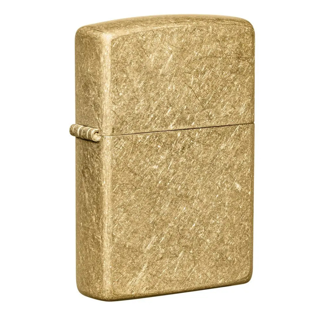 Bật Lửa Zippo Classic Tumbled Brass Màu Hổ Phách - Zippo Đồng Thau Xước Bụi Cổ Điển Chống Vân Tay