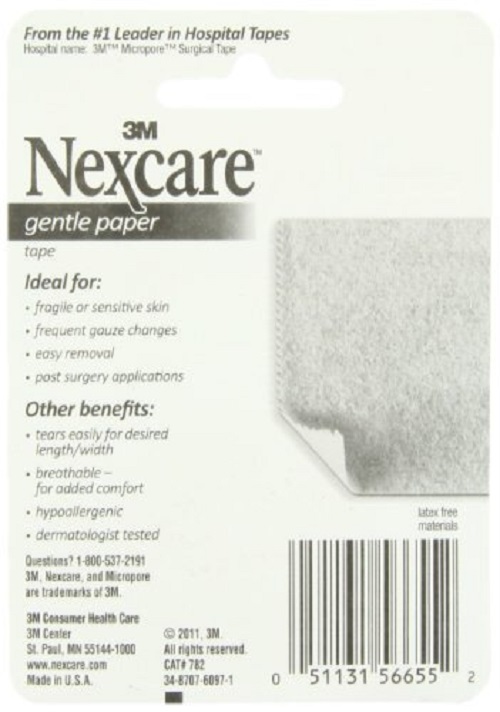 Vỉ Băng giấy chăm sóc vết thương Nexcare  Gentle Paper 782