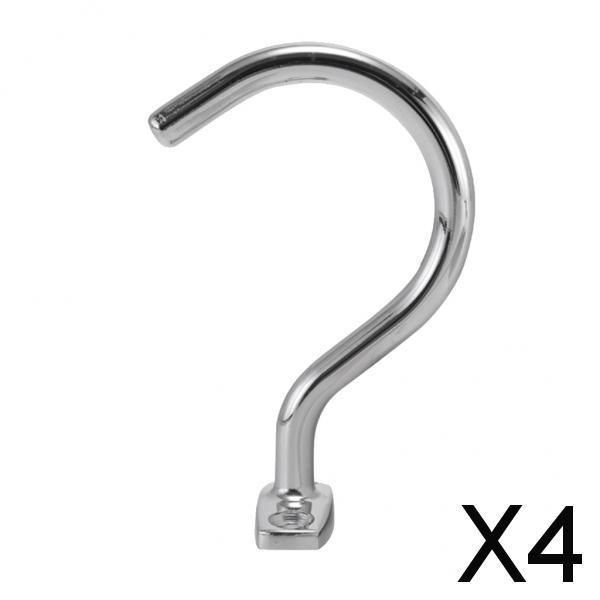 4x98mm Chrome Billiard Snooker Table Cue Hook to Hold Bridge Stick / Pool Rack