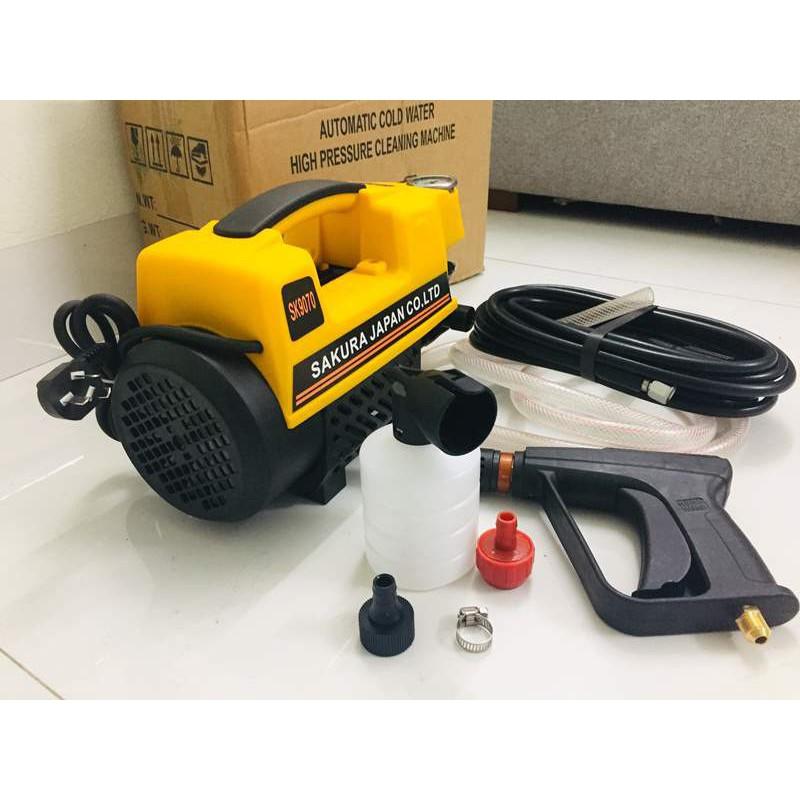 Máy rửa xe dây đồng, dây rửa 15m, tặng bình