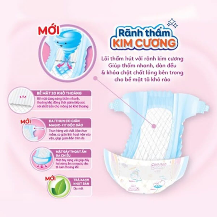 Miếng lót sơ sinh Bobby NB1-108( Tặng 9m tã dán sơ sinh)