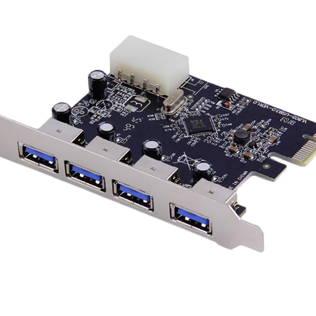 USB PCIe Card, 4-Port USB 3.0  Express Card Expansion card, PCI-E to USB