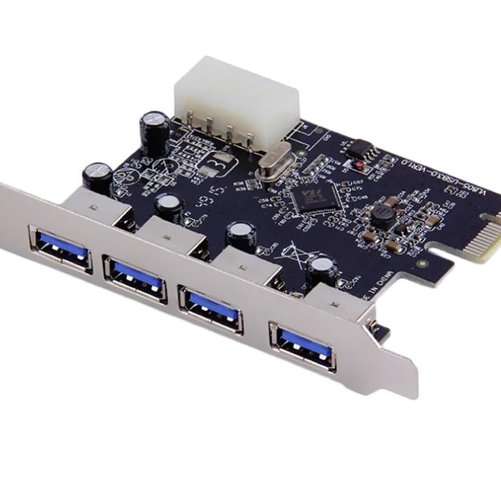 USB PCIe Card, 4-Port USB 3.0 Express Card Expansion card, PCI-E to USB