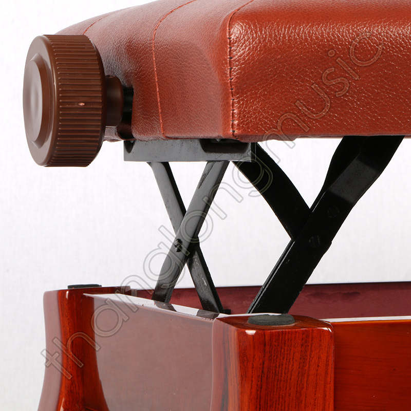 Ghế Đàn Piano Cơ Chân Cong Màu Nâu Sang Trọng