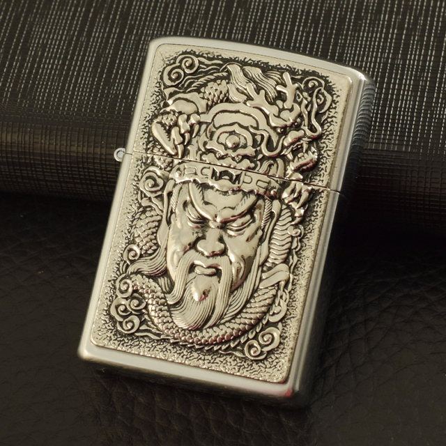 Vỏ Hột Quẹt Bật Lửa Xăng Chief CF1236 Thiết Kế Họa Tiết Đẹp Độc Lạ - Dùng Xăng Bấc Đá Cao Cấp