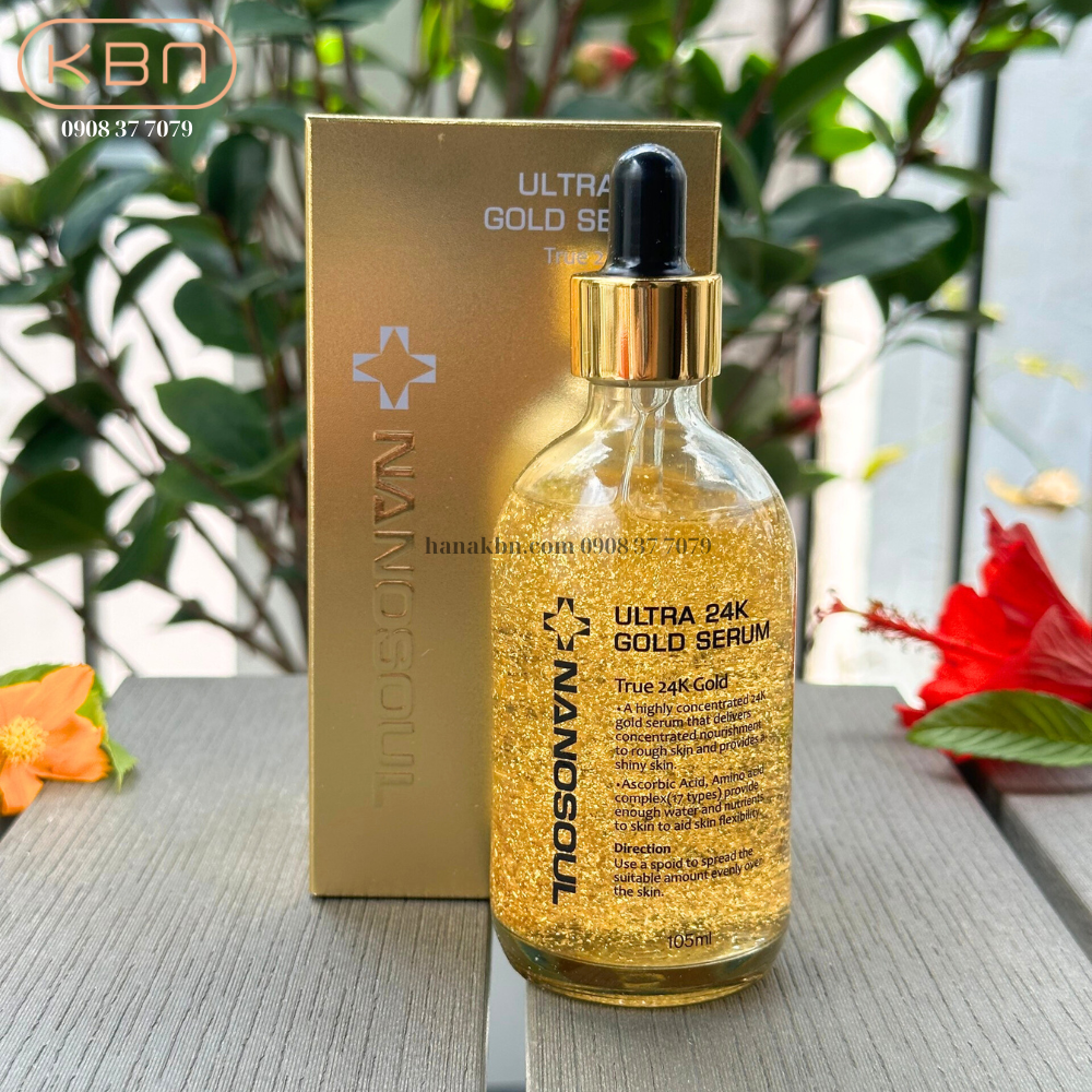 Tinh Chất Vàng 24k Hàn Quốc - Ultra 24k Gold Serum Nanosoul - Chống Lão Hóa, Xóa Nhăn - 105ml
