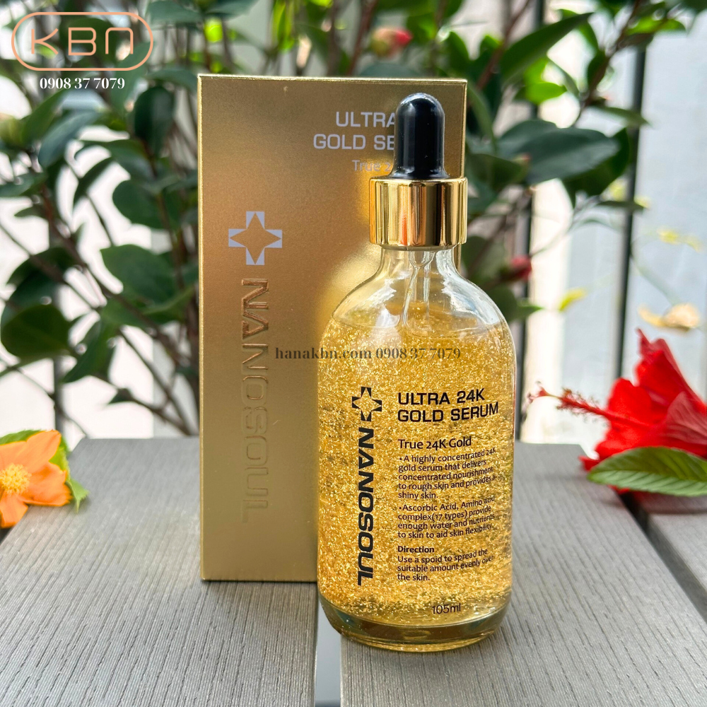 Tinh Chất Vàng 24k Hàn Quốc - Ultra 24k Gold Serum Nanosoul - Chống Lão Hóa, Xóa Nhăn - 105ml (Hàng Chính Hãng)