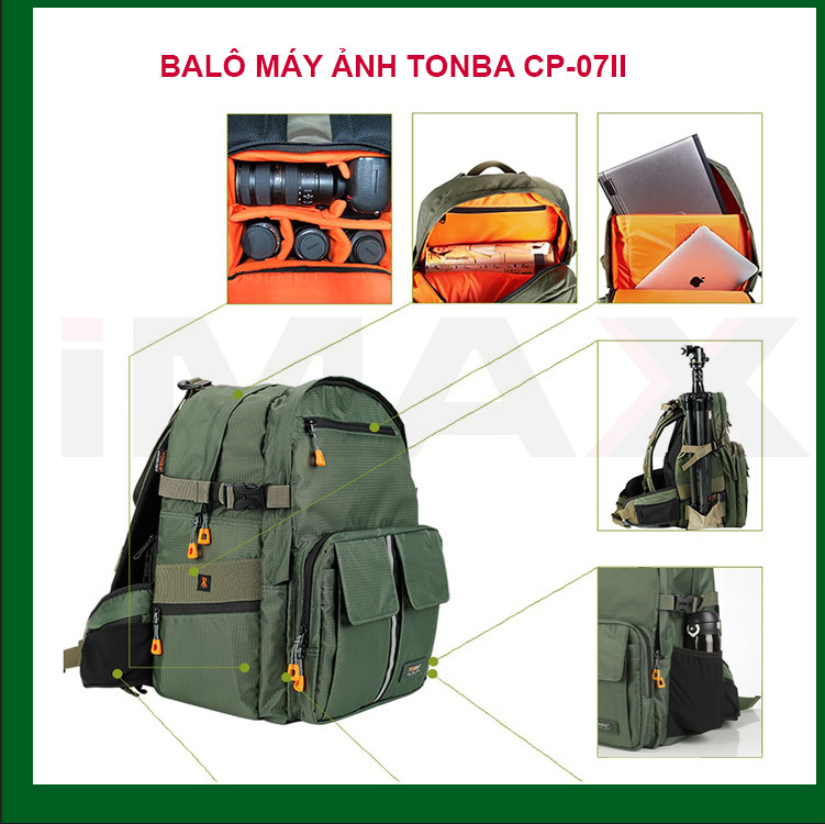 BALÔ ĐỰNG MÁY ẢNH TONBA CP-07II (màu xanh)