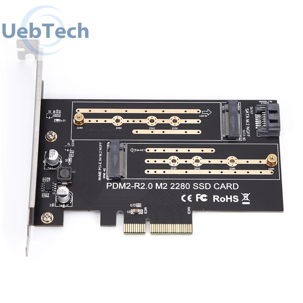 Thẻ chuyển đổi mở rộng Uebtech M.2 NVME sang PCIE SSD sang PCI-E 3.0 X4 SATA