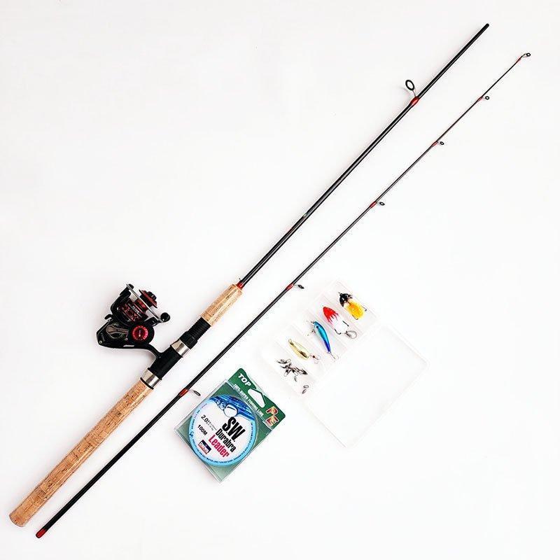 Bộ cần câu lure Thunder máy đứng Deukio FS2000 tặng bộ mồi câu BCM21 - Sanami Fishing