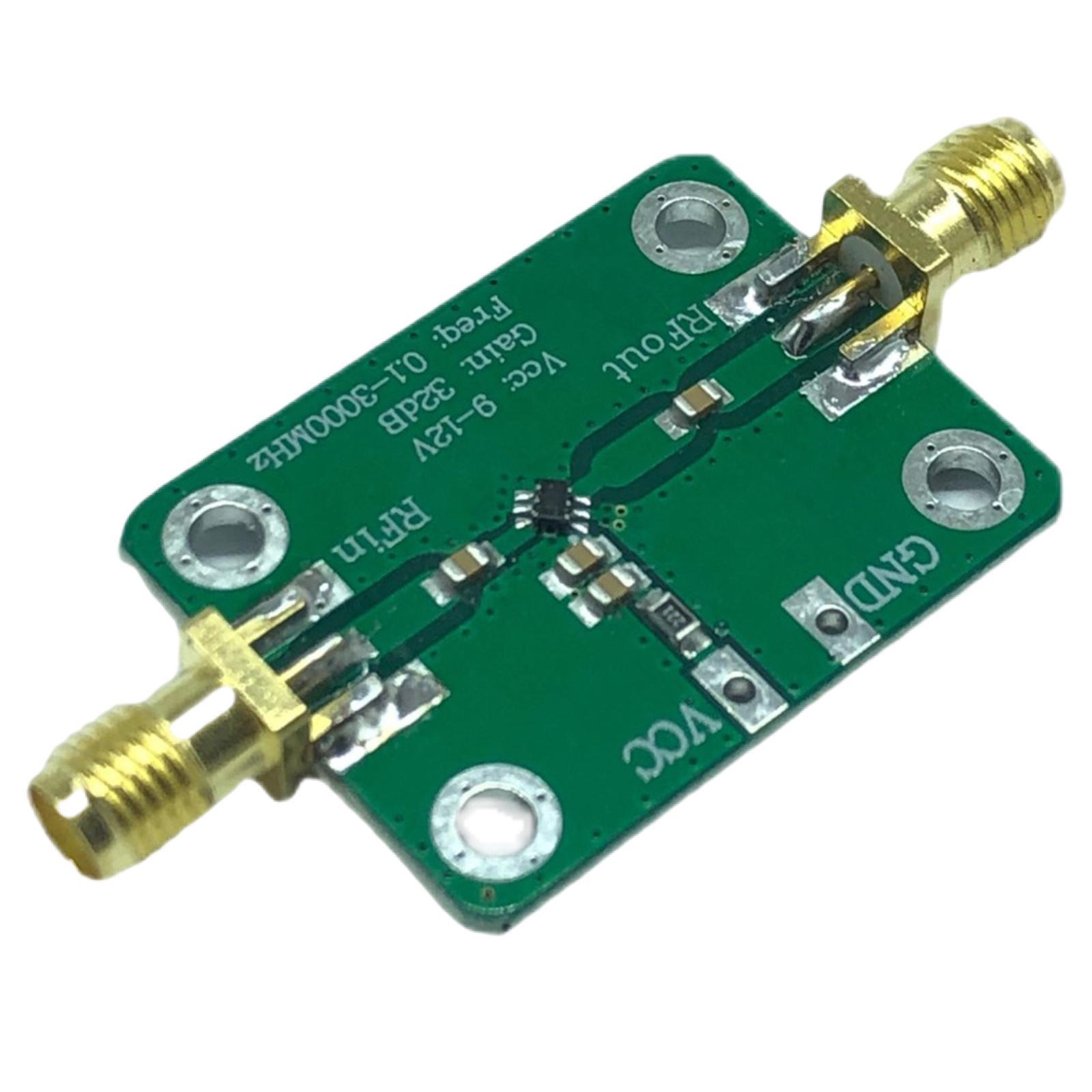 32dB RF Amplifier 0.1-3000MHz High Gain Low Noise Frequency Radio Signal Broadband Amplifier Module for FM Radios