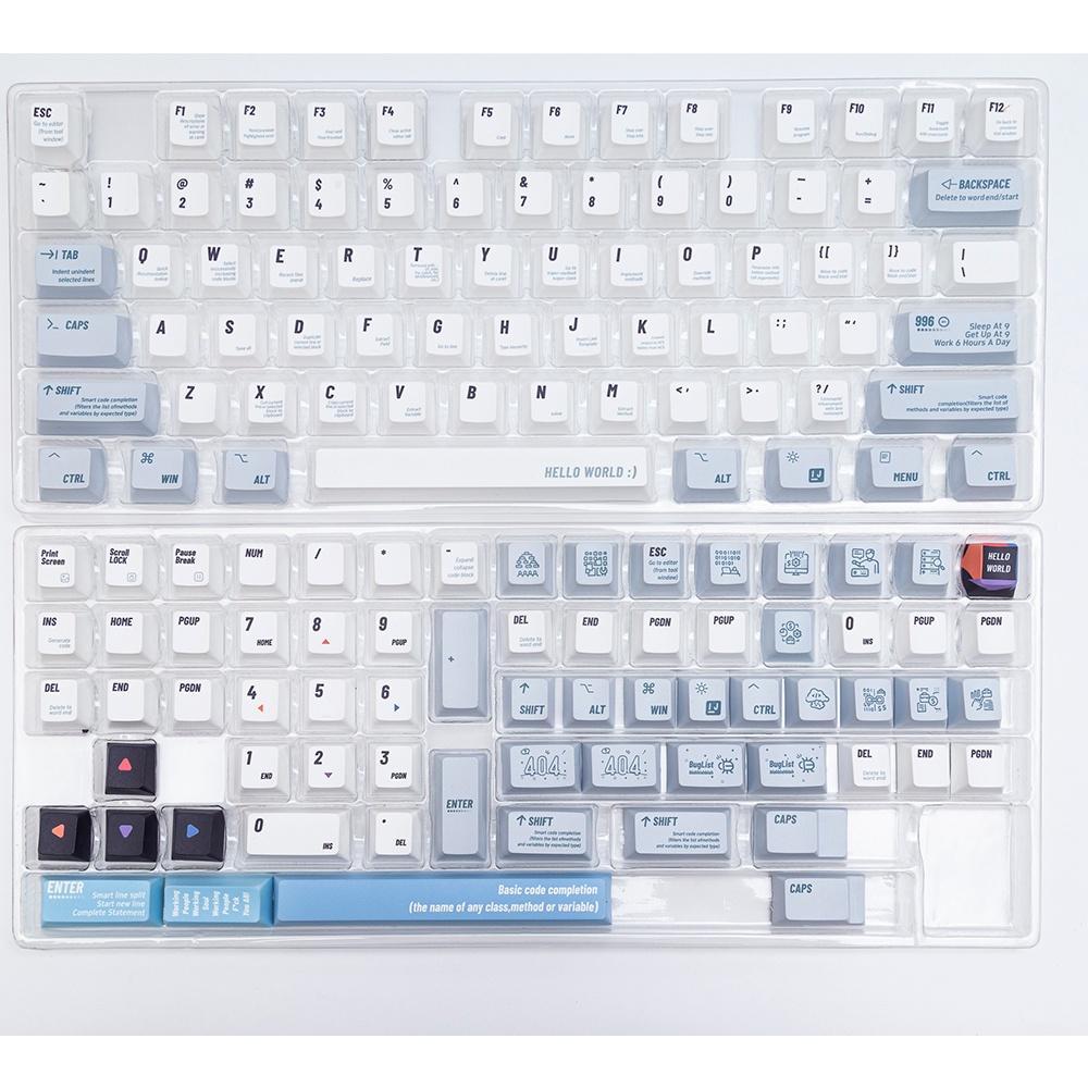 HELLO WORLD keycaps cherry profile Dye-Sublimation PBT keycap 143keys