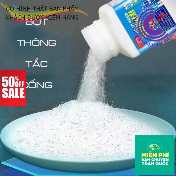 2 chai Bột Thông Tắc Cống/ Bồn Cầu/ Lavabo/ Đường Ống Cực Mạnh, Hiệu Quả Nhanh Chóng - Hàng Chuẩn