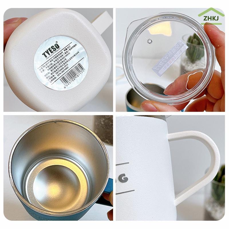 Cốc Đựng Nước Giữ Nhiệt Bằng Thép Không Gỉ 304 4 Màu Sắc Có Tay Cầm 260ML 300ML