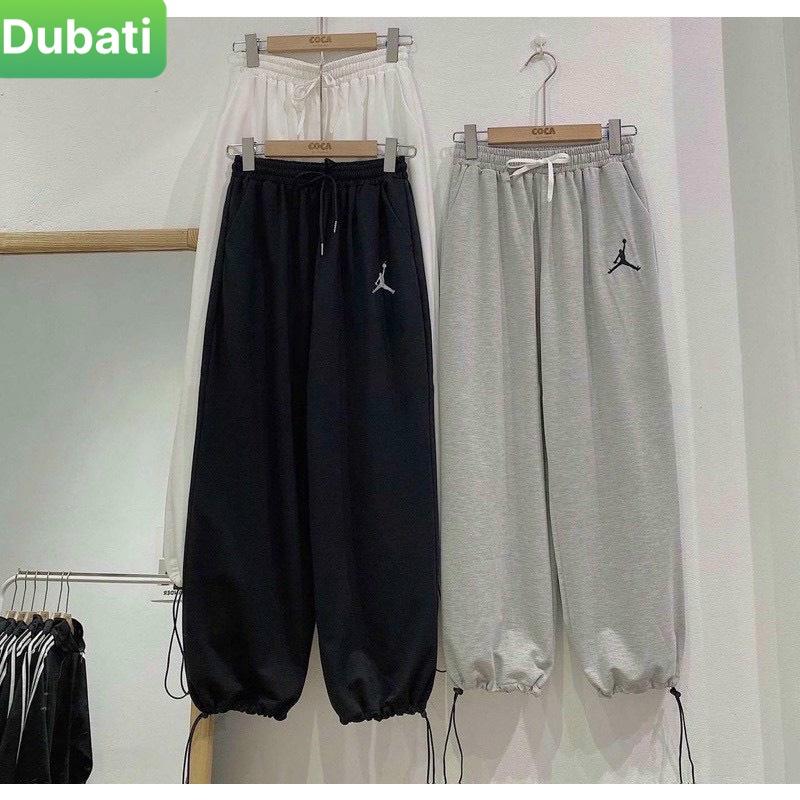 QUẦN JOGGER NAM NỮ UNISEX CHẤT NỈ DÀY DA CÁ ỐNG SUÔNG RỘNG JODAN RÚT DÂY PHONG CÁCH SÀNH ĐIỆU VIP - DUBATI FASHION